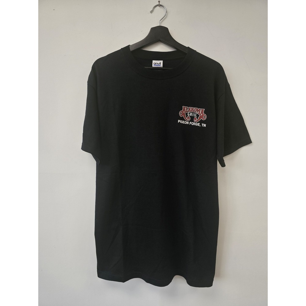 Alabama Grill Shirt Mens Large Black Pigeon Forge TN Patriotic American Flag Tee